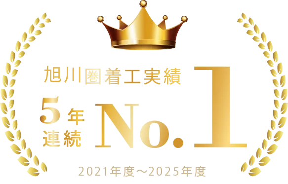 旭川圏着工実績 4年連続No.1